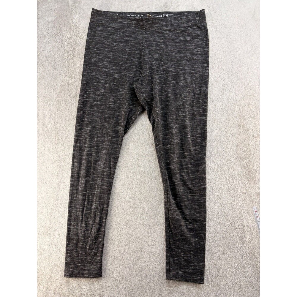 Sonoma life+Style Leggings Womens Side XL Pockets Size Gray Active